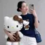 Bộ thun Nữ PONG Áo phông Hello Kitty,Cổ Tròn,Tay Ngắn,Phối Quần short,Chất Cotton Cao Cấp - CP_21555