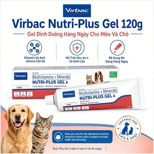 Virbac Nutri Plus Gel dinh dưỡng cao cấp cho chó mèo – bổ sung năng lượng, hỗ trợ phục hồi sức khỏe