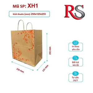 Sỉ 50 Túi Kraft in hoa văn nhỏ, giá rẻ. mã XH1