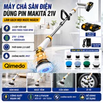 Qimedo Máy Chà Sàn Điện 21V Pin Makita 2 Pin 1 Sạc 8 Đầu Chải 3 Tốc Độ Vệ Sinh Nhà Tắm Sàn Nhà Ô Tô — ảnh 1