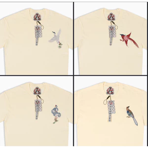 Áo thun Thêu Chim Art Áo thun Localbrand Cotton 245 gsm ( bst chim )