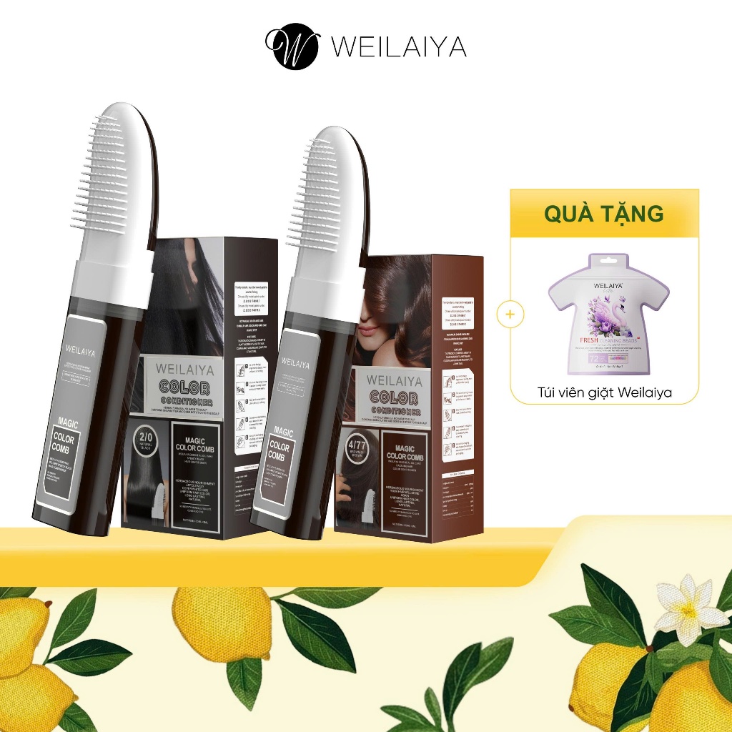 Dầu gội phủ bạc dưỡng tóc WEILAIYA chính hãng, tiện lợi, bền màu, không độc hại, hỏng tóc, gây kích ứng da hộp 100ml