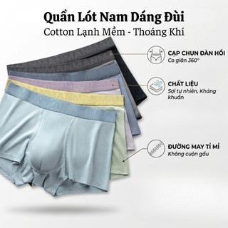 Quần Lót Nam Boxer Cotton Lạnh Cạp To Chữ MAN Mềm Chống Hằn Cộm, Quần Sịp Dáng Đùi Đáy Thông Hơi King Shop N-3999