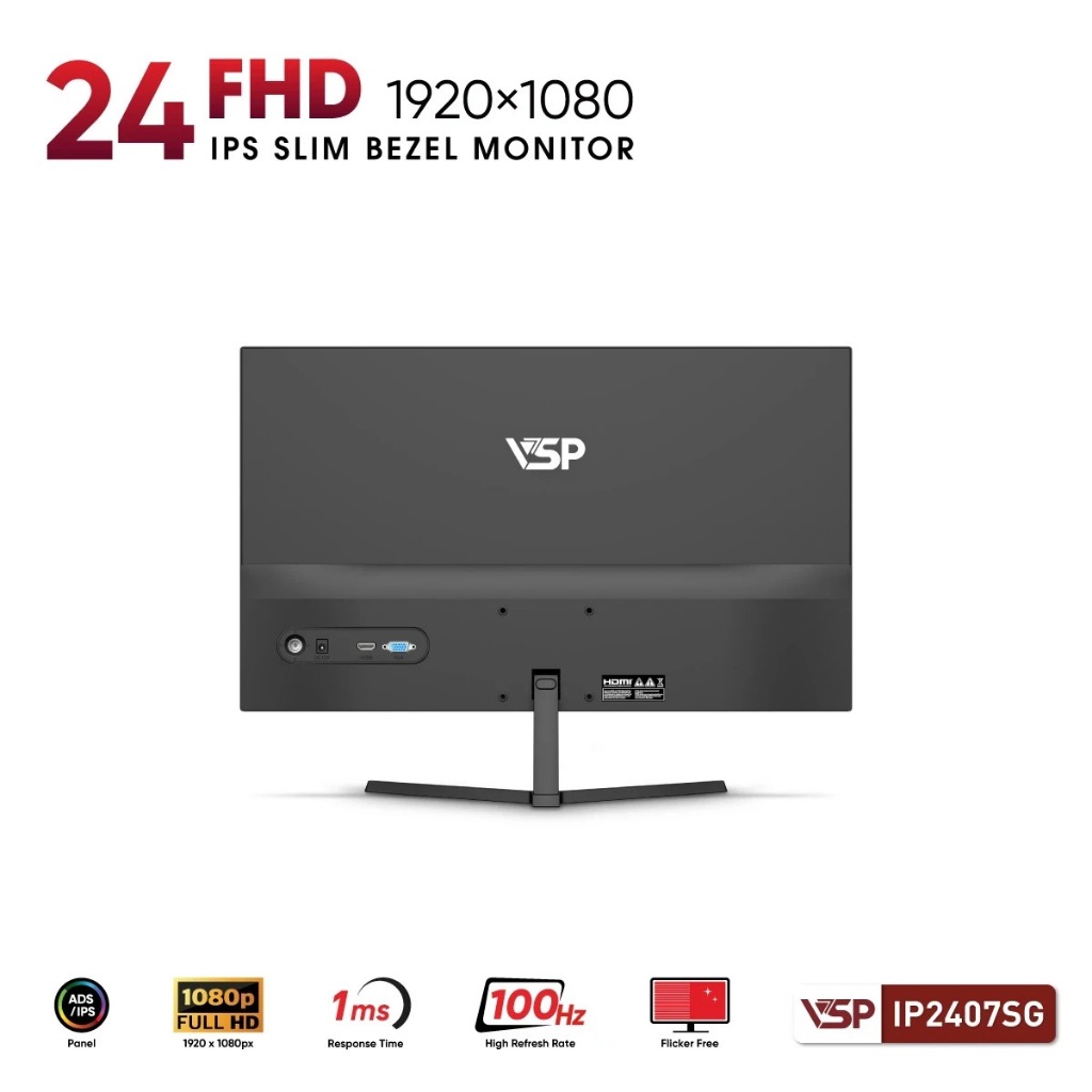 Màn Hình VSP IP2407SG(23.8inch/ IPS/ FHD/ 100Hz - 120Hz/ 1ms)-Bảo hành chính hãng 36 tháng giá tốt nhất Shopee | BigBuy360 - bigbuy360.vn