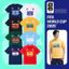 BST Áo thun Tshirt nam nữ Cotton Compact World Cup Edition 26, Áo cổ vũ đội tuyển bóng đá quốc gia