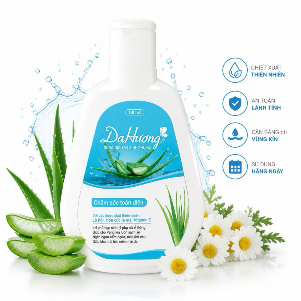 {CÓ SẴN}🌸DUNG DỊCH VỆ SINH PHỤ NỮ DẠ HƯƠNG 100ML,4 PHÂN LOẠI (DỊU NHẸ|TOÀN DIỆN|THOÁNG SẠCH|MỀM MỊN)
