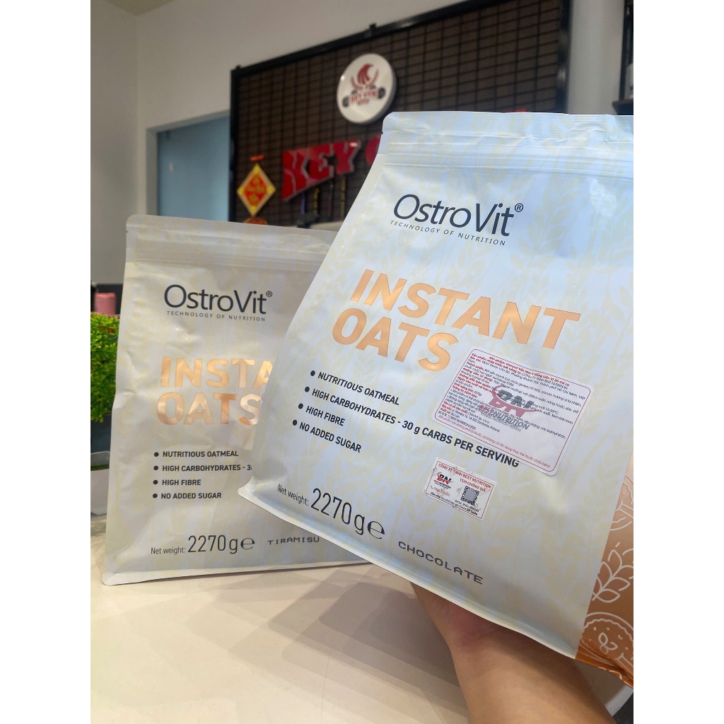 [BN] [TẶNG BÌNH] Yến Mạch Uống Liền - Ostrovit Instant Oat Flakes 45 Servings (2270 gram) - KEYGYM