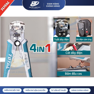 Kìm Tuốt Dây Điện Có Chức Năng Phát Hiện Điện Áp TOTAL THT152429