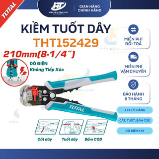 Kìm Tuốt Dây Điện Có Chức Năng Phát Hiện Điện Áp TOTAL THT152429