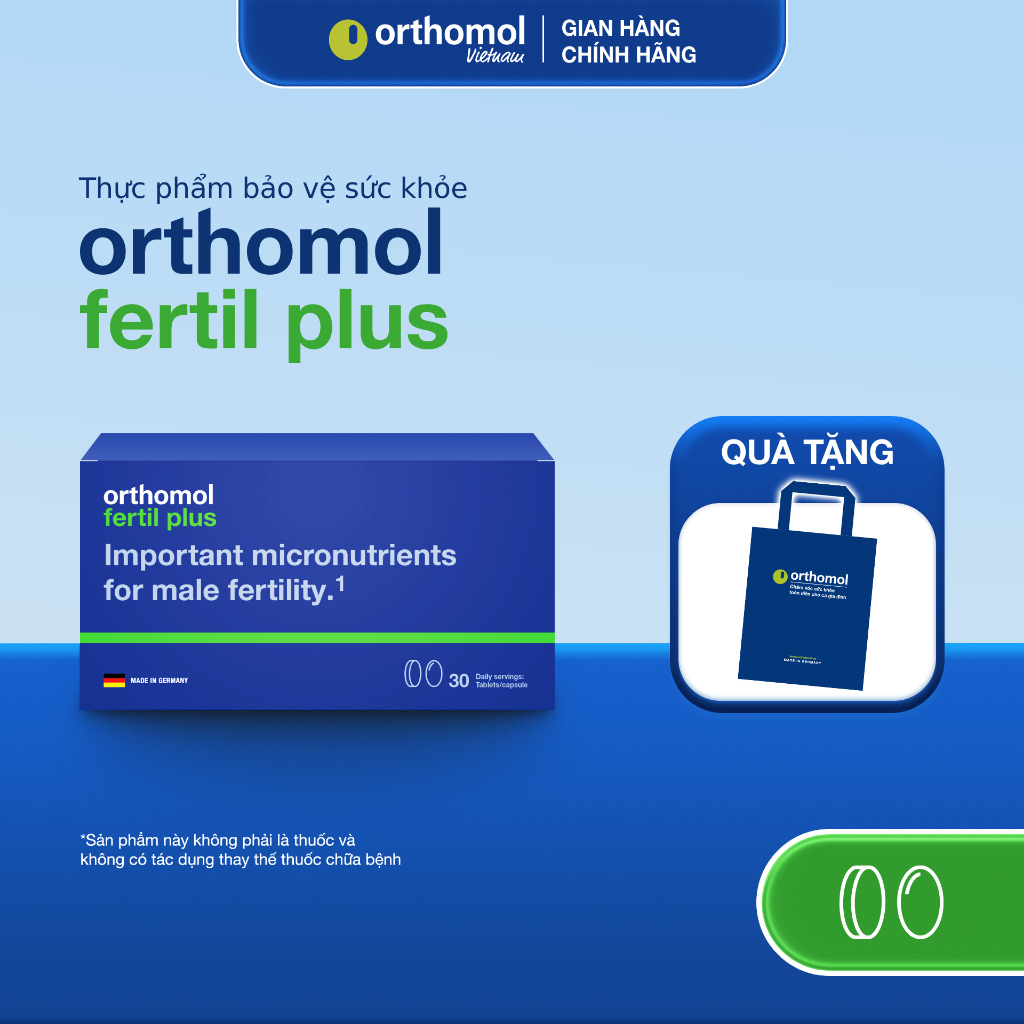 Orthomol Fertil plus - Hỗ trợ tăng cường sức khỏe sinh sản ở nam giới ...