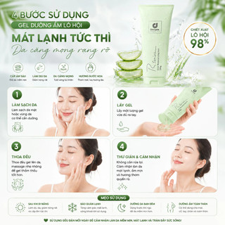 Gel Dưỡng Ẩm Nha Đam RSARIA – Cấp Ẩm Sâu, Làm Dịu Da, Giảm Khô Rát Hiệu Quả