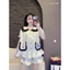 Pizama đùi cổ bèo túi in hello kitty
