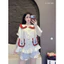 Pizama đùi cổ bèo túi in hello kitty