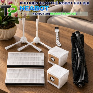 PHỤ KIỆN ROBOT HÚT BỤI NEABOT Q11 (KHĂN, GIẺ, CHỔI CẠNH, CHỔI CHÍNH, CHỔI GIỮA, LỌC BỤI ) CHÍNH HẢNG
