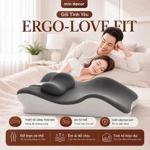 Gối Tình Yêu Memory Foam Ergo-Love Fit Mịn Decor, Nâng Đỡ Thoải Mái, Hỗ Trợ Khi Duy Trì Tư Thế Lâu