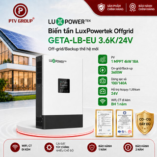 Biến Tần LuxPower Off Grid | GETA 3.6K 24V | PTV GROUP | Bảo Hành 2 Năm
