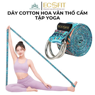 Dây Tập Yoga Cotton Mềm Mại Hoa Văn Thổ Cẩm Dài 1m8-2m5 có chốt móc, chịu lực tốt, hỗ trợ luyện tập trong tập yoga, gym