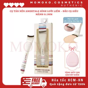 Cọ Tán Nền Amortals Hình Lưỡi Liềm - Đầu Cọ Siêu Mảnh 0.1mm, Dàn Nền Siêu Mịn, Cọ Trang Điểm Nền Cho Người Mới