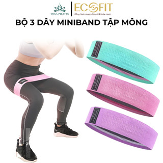 Bộ 3 Dây Kháng Lực MiniBand Tập Mông,Tập Gym,Tập Yoga 3 Mức Co Giãn Cho Người Mới Bắt Đầu