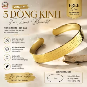 Vòng Tay Dạng Hở Khắc Chữ Nghệ Thuật Phụ Kiện Thời Trang Thái Lan Thanh Lịch