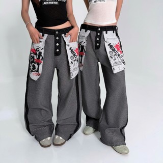 Quần Jeans Phong Cách Lật Ngược INSIDE OUT Form Rộng Unisex Nam Nữ Cá Tính SSSTORE.Aesthetic