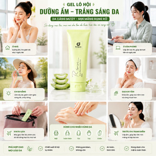 Gel Dưỡng Ẩm Nha Đam RSARIA – Cấp Ẩm Sâu, Làm Dịu Da, Giảm Khô Rát Hiệu Quả