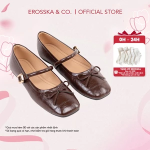 Erosska - Giày búp bê nữ hottrend balletcore đế bệt màu sắc patel - EL079