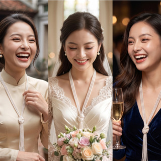 [ DAISYN ] N475 choker , dây chuyền mang áo dài , vòng cổ mang áo dài hạt Ngọc 4mm sang trọng cho nữ