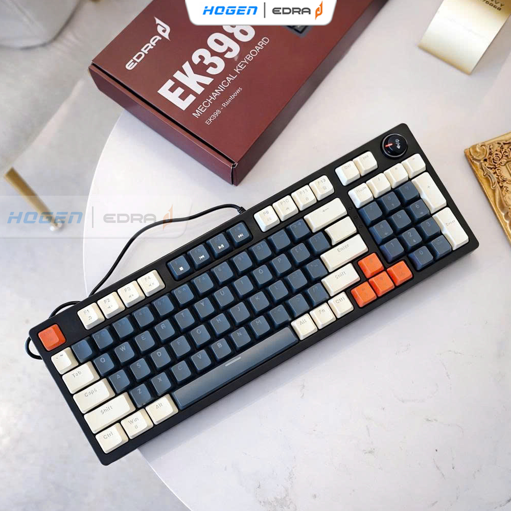 Bàn phím chơi game cơ EDRA EK398 Beta/Alpha | USB | Led RGB | Switch (Blue/Red/Brown) | Bảo Hành 24TH | BigBuy360 - bigbuy360.vn