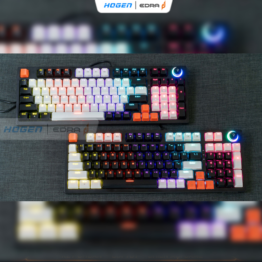 Bàn phím chơi game cơ EDRA EK398 Beta/Alpha | USB | Led RGB | Switch (Blue/Red/Brown) | Bảo Hành 24TH | BigBuy360 - bigbuy360.vn