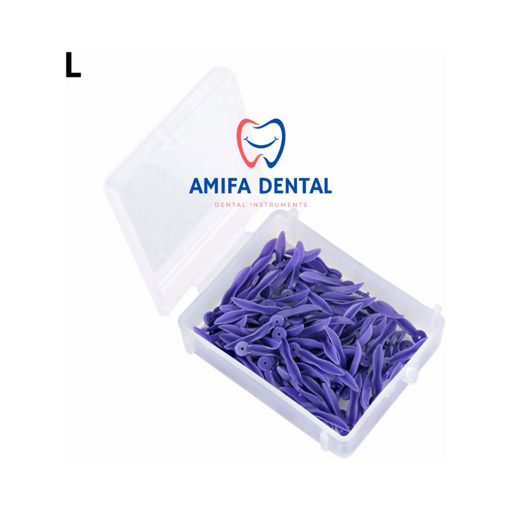 100 Chêm Nhựa Nha Khoa Trám Răng, Chêm Matrix Dental Wedge Hỗ Trợ Hàn Răng Chuẩn Tiếp Điểm