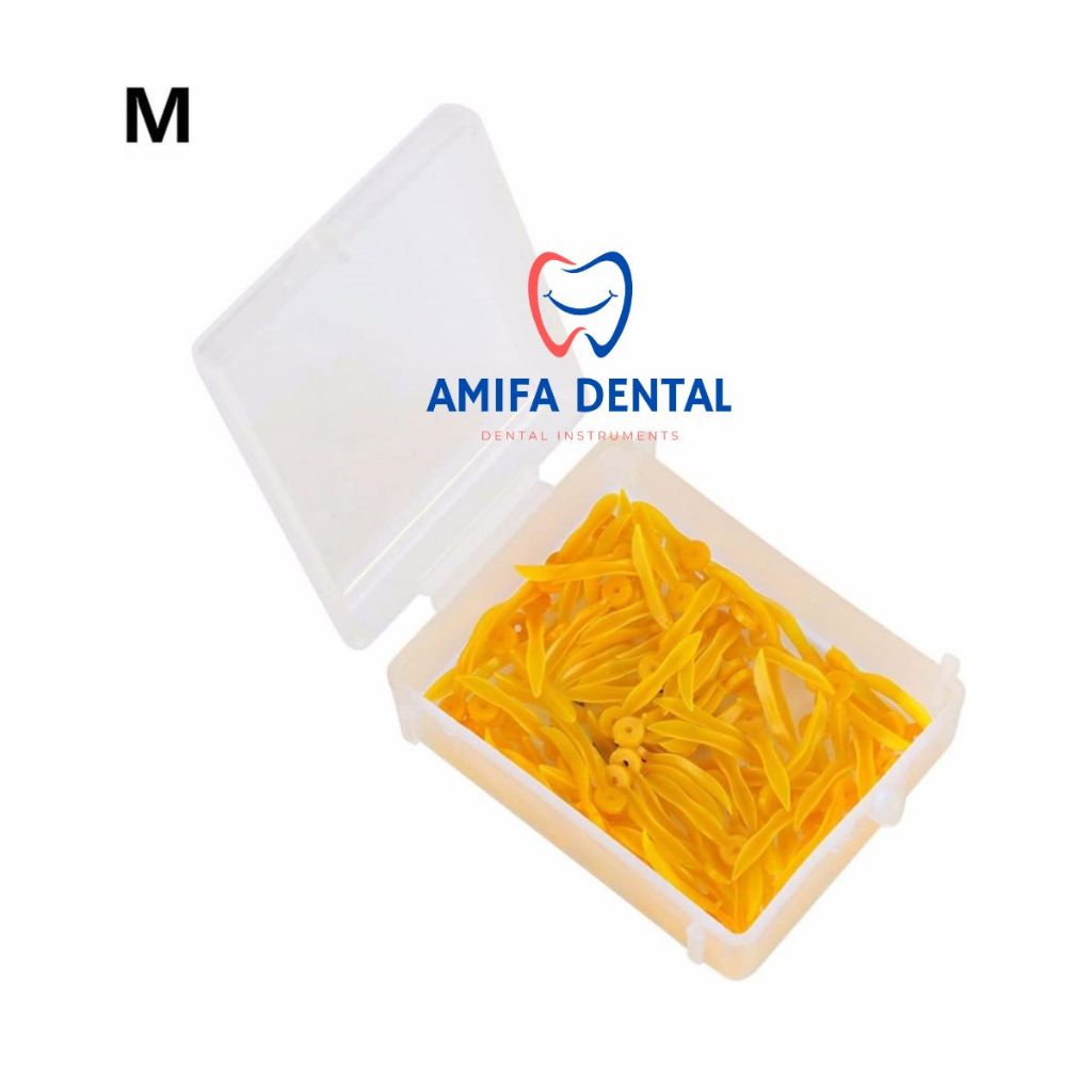 100 Chêm Nhựa Nha Khoa Trám Răng, Chêm Matrix Dental Wedge Hỗ Trợ Hàn Răng Chuẩn Tiếp Điểm
