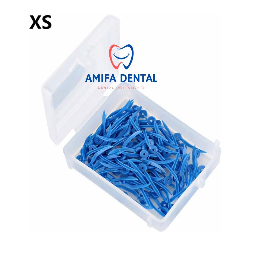 100 Chêm Nhựa Nha Khoa Trám Răng, Chêm Matrix Dental Wedge Hỗ Trợ Hàn Răng Chuẩn Tiếp Điểm