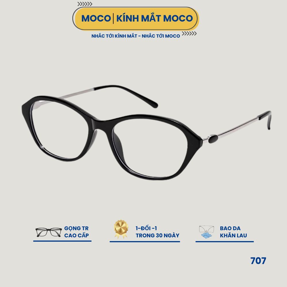 Kính Cận Form Oval Cho Nữ MOCO 707 Chống Ánh Sáng Xanh Gọng Kính Cận Thời Trang Phù Hợp Mọi Dáng Mặt