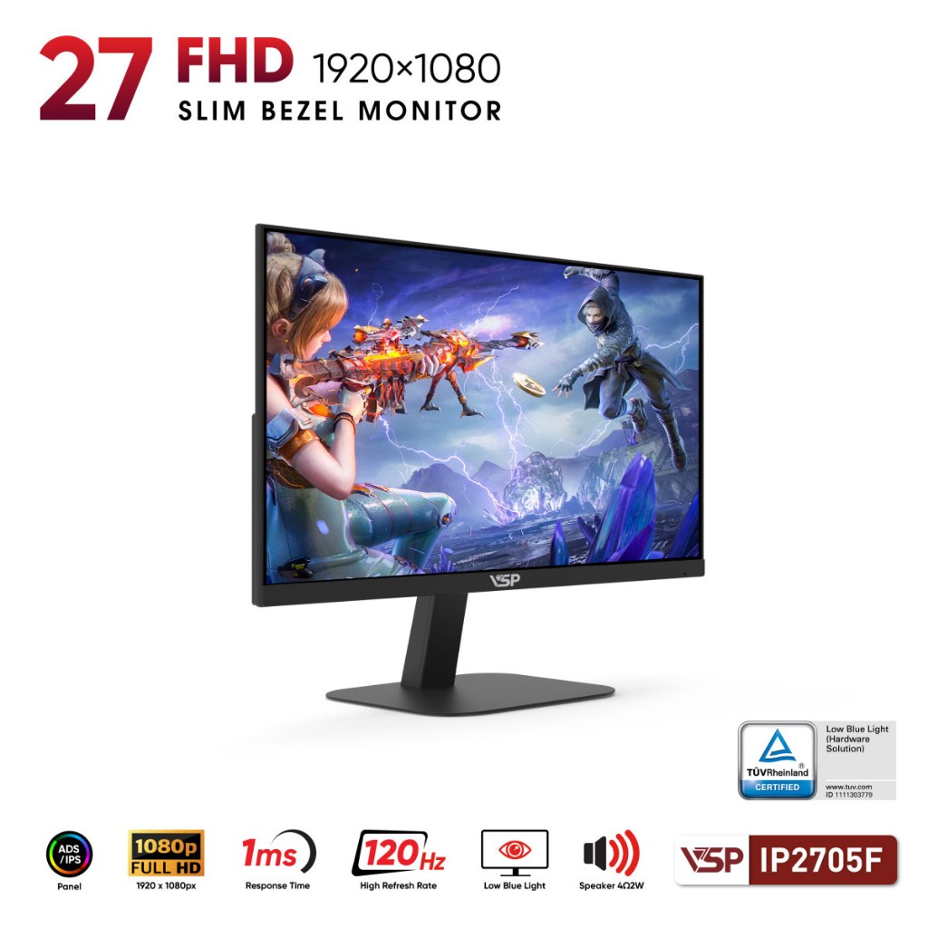 Màn Hình VSP IP2705F (27 inch / IPS / FHD / 120Hz / 1ms) Bảo hành chính hãng 36 Tháng giá tốt nhât Shopee | BigBuy360 - bigbuy360.vn