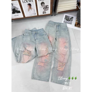 quần xuông New qc rách mài Hồng cute