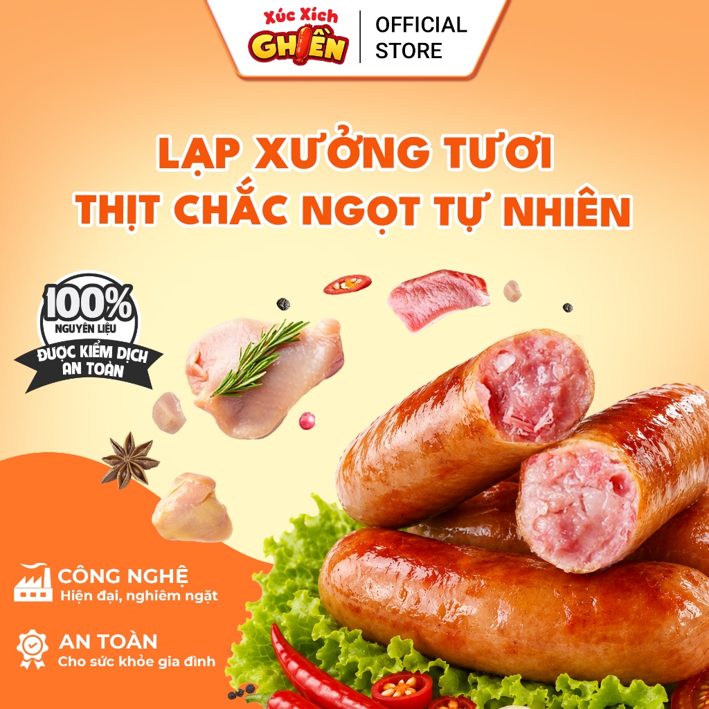 Lạp Xưởng Tươi Bao Bao Vị Hà Khẩu S2 Vietinter Foods (Gói 500g)