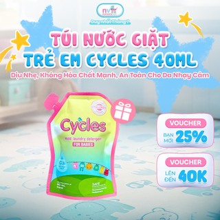[Gift] Túi Nước Giặt Trẻ Em Cycles 40ml – Dịu Nhẹ, Không Hóa Chất Mạnh, An Toàn Cho Da Nhạy Cảm