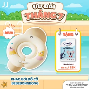 Phao Cổ Chống Lật Tập Bơi BEBEBONGBONG Cho Bé Từ Sơ Sinh Đến 6 Tháng