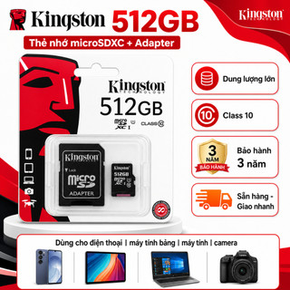 Thẻ nhớ mới Kingston Thẻ Sd Thẻ Micro SD TF Class10 100MB / s  512GB 256GB 128GB 64GB 32GB