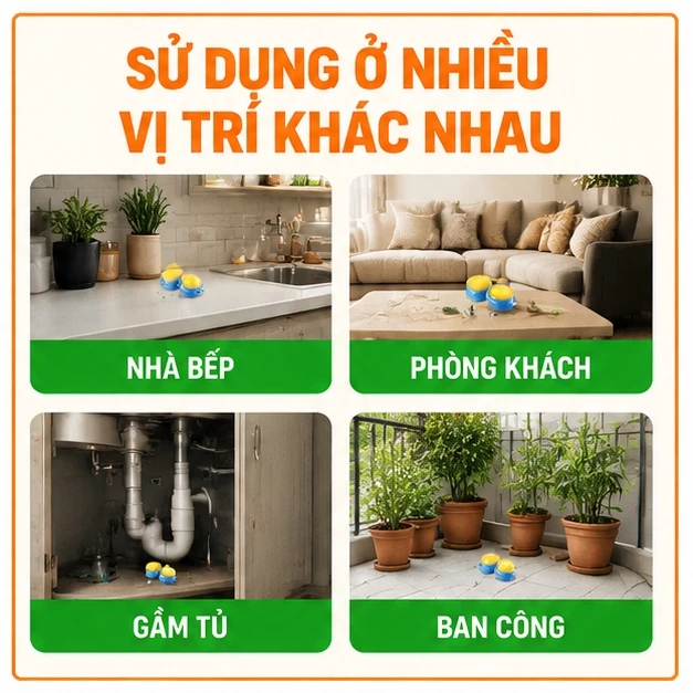 🐜 Mồi diệt kiến 30 viên/hộp, diệt tận tổ, dẫn dụ mạnh, giảm kiến quay lại, dùng trong nhà và ngoài trời