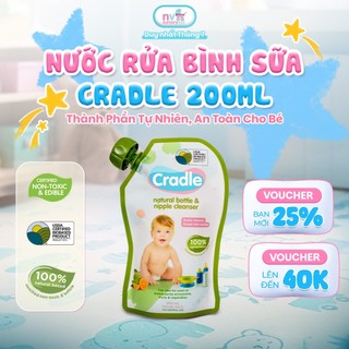 Nước Rửa Bình Sữa Cradle 200ml – Thành Phần Tự Nhiên, An Toàn Cho Bé
