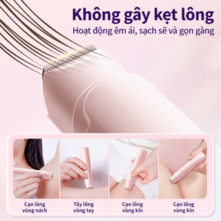 Máy Cạo Lông Nữ Toàn Thân VTT, Cạo Vùng Kín Bikini, Êm Ái Không Rát, Màn Hình LED, Chống Nước IPX7, Sạc Type C, CT03