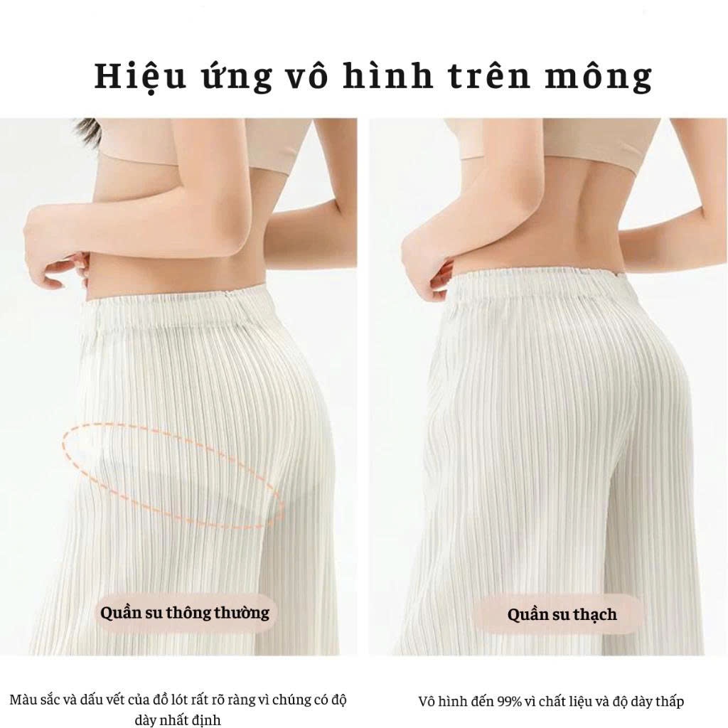 Quần lót nữ su thạch băng lụa kháng khuẩn tàng hình kèm hộp mini không đường may cao cấp