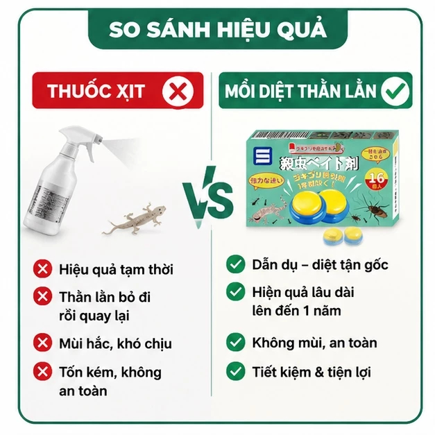 🦎 Mồi diệt thạch sùng 16 viên/hộp, công thức dẫn dụ mạnh, hỗ trợ kiểm soát thằn lằn hiệu quả