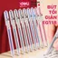 Bút Gel Bấm Xanh/Đỏ/Đen/Tím Ngòi 0.5mm Nhanh Khô Viết Đều Không Tắc Mực Thân Trơn EG118