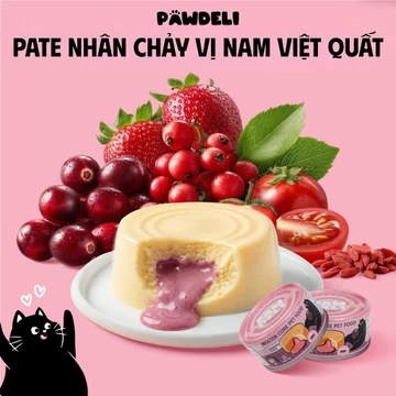 Pate Nhân Chảy Cao Cấp Cho Mèo PAWDELI Lon 85G Vị Nam Việt Quất, Pate Đạm Cao, Pate Hỗ Trợ Tiết Niệu Cho Mèo