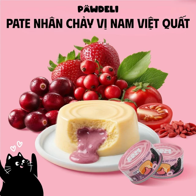 Pate Nhân Chảy Cao Cấp Cho Mèo PAWDELI Lon 85G Vị Nam Việt Quất, Pate Đạm Cao, Pate Hỗ Trợ Tiết Niệu Cho Mèo