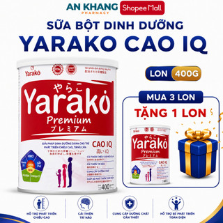 Sữa Tăng Chiều Cao Yarako Cao IQ – Dinh Dưỡng Toàn Diện Giúp Bé Cao Lớn, Khỏe Mạnh - Lon 400/900G