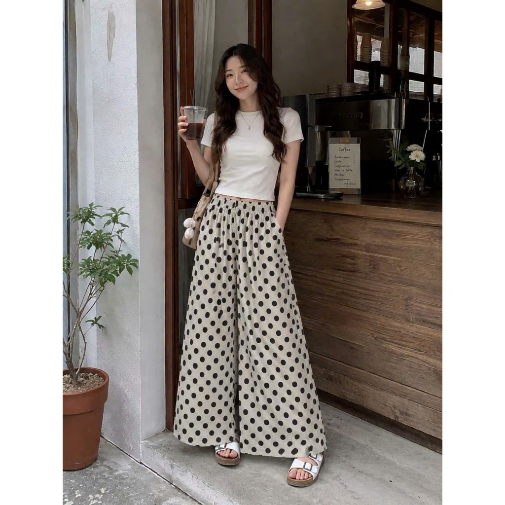 Quần Suông Nữ Lụa Mango Mềm Mát Lưng Thun Dáng Váy Ống Rộng Big Size 40-80KG, 85cm 95cm - MAY Fashion